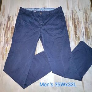 Men’s 35x32 Tommy Bahama Navy Flat Front Pants
